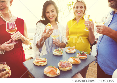 Celebrate Dining Friendship Hapiness Nutrition Concept 24304399