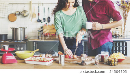 Couple Cooking Hobby Liefstyle Concept 24304503