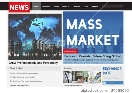 Mass Market Commercial Production Business Concept Mass Market Commercial Production Business Concept 24305063