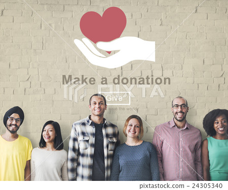 Make a Donation Charity Donate Contribute Give Concept 24305340