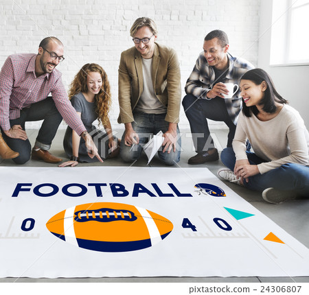 Football Game Ball Play Sports Graphics Concept Football Game Ball Play Sports Graphics Concept 24306807
