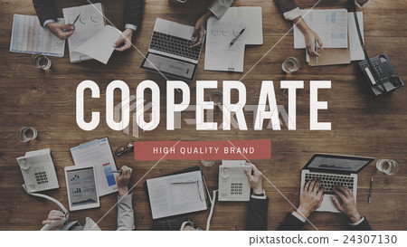 Cooperate Participate Partnership Teamwork Concept 24307130