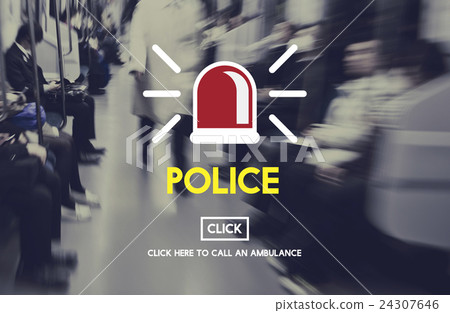 Police Force Cop Municipale Surveillance Officer Law Concept 24307646