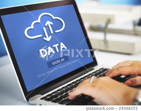 Data Information Online Storage Website Concept 24308255