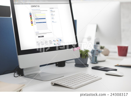 Contact Us Form Digital Web Page Concept 24308317