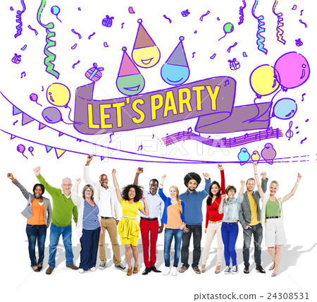 Happiness Enjoy Fun Jolly Festive Concept 24308531