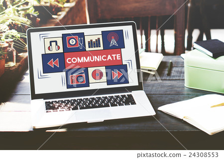 Broadcast Communicate Music Icon Connection Concept 24308553