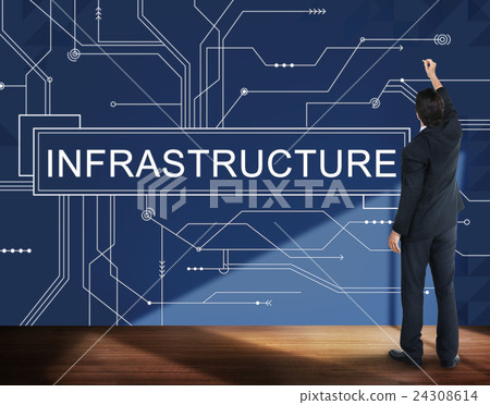 Infrastructure Technology Circuit Board Information Framework Concept Infrastructure Technology Circuit Board Information Framework Concept 24308614