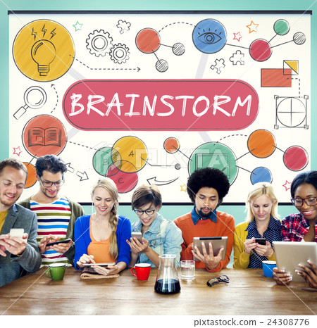 Brainstorm Ideas Creativity Process Diagram Concept Brainstorm Ideas Creativity Process Diagram Concept 24308776