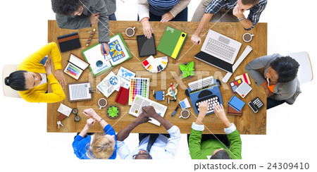 People Working in Office Photo Illustration Concept 24309410