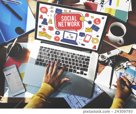 Social Network Media Communication Connection Concept Social Network Media Communication Connection Concept 24309793