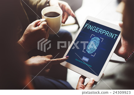 Fingerprint Technology Data Protection Concept Fingerprint Technology Data Protection Concept 24309923
