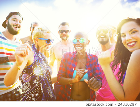 Teenagers Friends Beach Party Happiness Concept Teenagers Friends Beach Party Happiness Concept 24310287