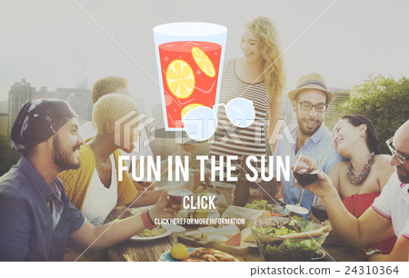 Summer Holiday Beach Escape Happiness Concept Summer Holiday Beach Escape Happiness Concept 24310364