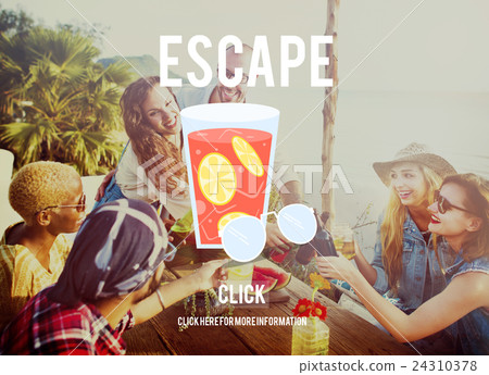 Summer Holiday Beach Escape Happiness Concept Summer Holiday Beach Escape Happiness Concept 24310378