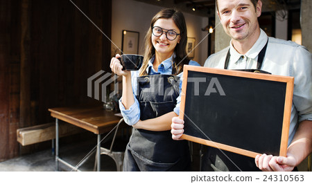 Coffee Shop Cafe Restaurant Blackboard Opening Concept Coffee Shop Cafe Restaurant Blackboard Opening Concept 24310563