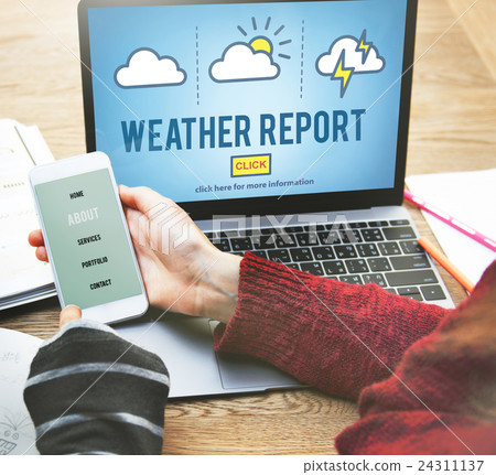 Weather Report Prediction Forecast News Information Concept 24311137