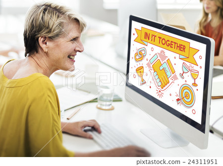 In It Together Team Corporate Connection Support Concept 24311951