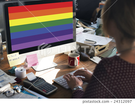 Rainbow Symbol Love Free Homosexual Concpet Rainbow Symbol Love Free Homosexual Concpet 24312097