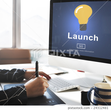 Launch Start Brand Introduce Light Bulb Concept 24312481