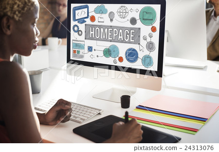 Homepage Domain HTML Web Design Concept Homepage Domain HTML Web Design Concept 24313076