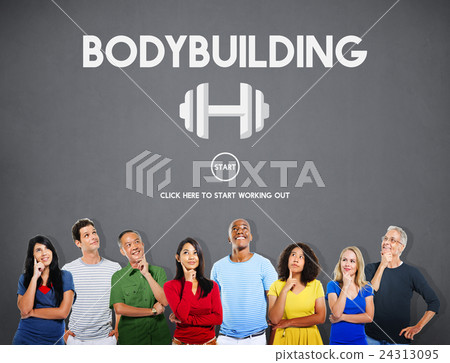 Bodybuilding Health Get Fit Fitness Exercise Body Pump Concept 24313095