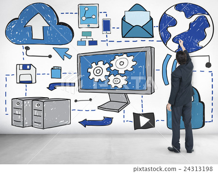 Cloud Computing Network Online Internet Storage Concept 24313198