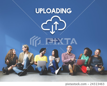 Uploading Upload Data Download Information Concept Uploading Upload Data Download Information Concept 24313463