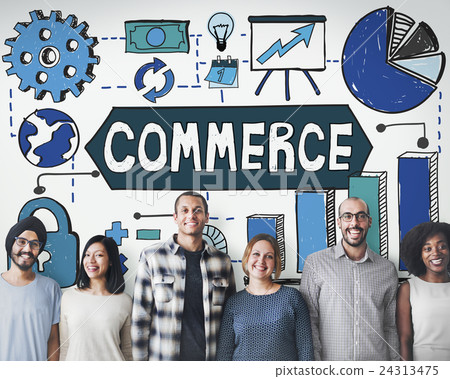 Commerce Marketing Business Strategy Concept Commerce Marketing Business Strategy Concept 24313475