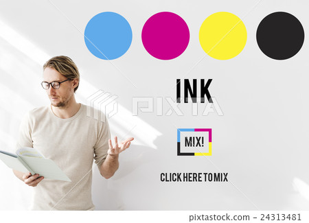 CMYK Ink Design Graphics Creativity Concept CMYK Ink Design Graphics Creativity Concept 24313481