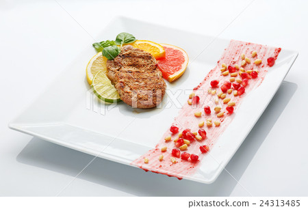 appetizing restaurant food on white background appetizing restaurant food on white background 24313485