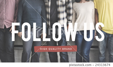 Follow Us Social Media Networking Concept 24313674