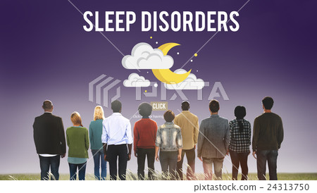 Sleep Apnea Insomnia Sleep Deprivations Disorders Sleepless Concept 24313750