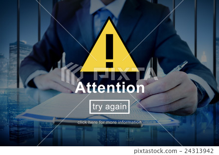 Attention Alert Warning Sign Icon Concept 24313942