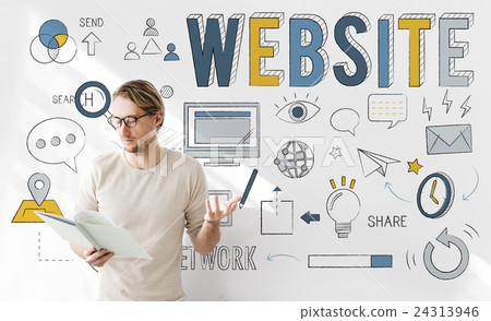 Website Internet Online Social Networking Connection Concept Website Internet Online Social Networking Connection Concept 24313946