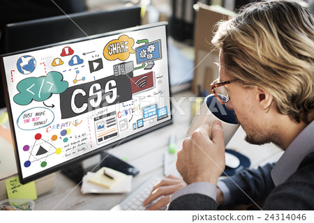 CSS Cascading Style Sheets Programming Networking Technology Concept CSS Cascading Style Sheets Programming Networking Technology Concept 24314046