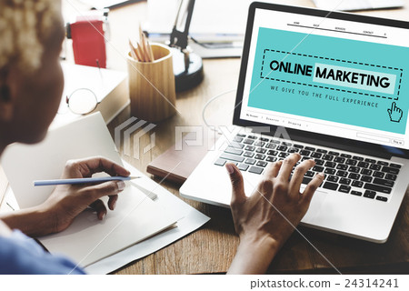 Online Marketing Homepage Website Digital Concept Online Marketing Homepage Website Digital Concept 24314241