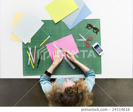 Office Station Workplace Stationery Job Concept Office Station Workplace Stationery Job Concept 24314616