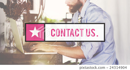 Contact Us Customer Service Enquiry Support Assistance Concept 24314904