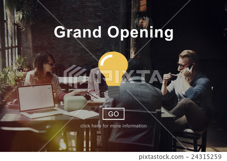Grand Opening Launch Start Icon Concept 24315259