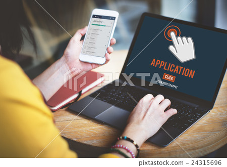 Application Hiring Headhunting Network Concept Application Hiring Headhunting Network Concept 24315696