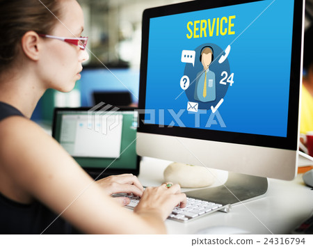 Service Support Helping Hands Service Industry Concept 24316794