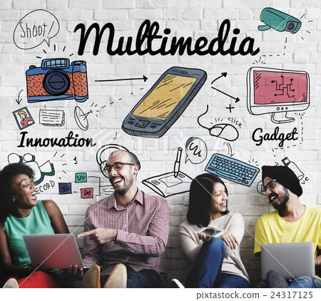 Multimedia Communication Digital Content Concept Multimedia Communication Digital Content Concept 24317125