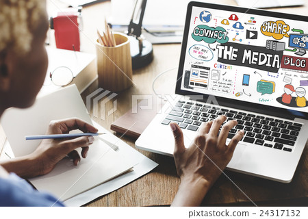 The Media Social Networking Online Connection Concept The Media Social Networking Online Connection Concept 24317132