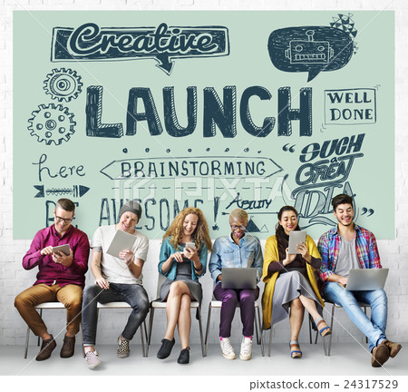 Launch Start up Creative Brainstorming Concept Launch Start up Creative Brainstorming Concept 24317529