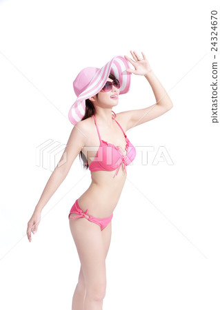beauty woman wear bikini happily beauty woman wear bikini happily 24324670