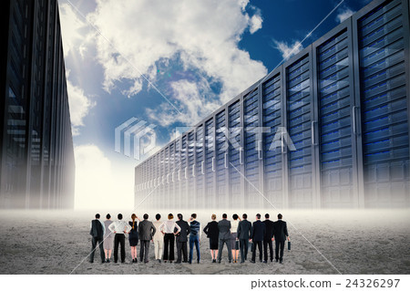 Composite image of multiethnic business people - Stock Illustration ...
