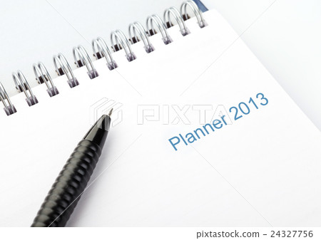 Open notebook with pen Open notebook with pen 24327756