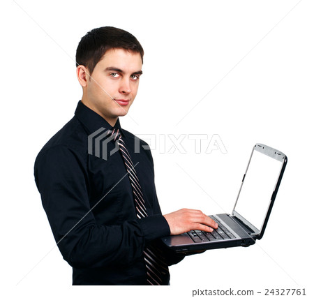 man with laptop 24327761