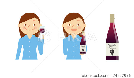 酒女性瓶例證集合 酒女性瓶例證集合 24327956